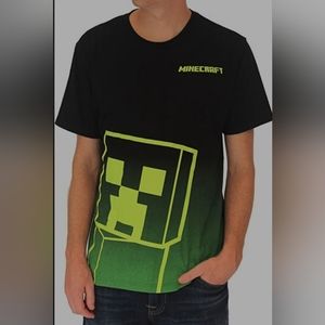 Minecraft Ombre logo T shirt size L